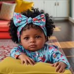 18 Inch Lifelike Reborn Black Girl Baby Dol Newborn With Soft Body Ideal Gift