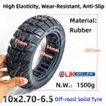 10 Inch 10x2.70-6.5 Solid-Tire 70/65-6.5 Universal Tyres-For Electric Scooter UK