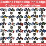 Scotland Pin Badge Friendship Metal Lapel Choice of Designs FREE UK Delivery