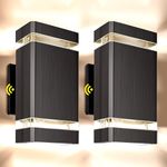 Up Down LED Wall Light Motion PIR Sensor In/Outdoor Garden Yard Security Lights