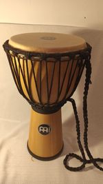 Meinl 12" Natural Wood Rope Djembe + New Large Meinl Bag