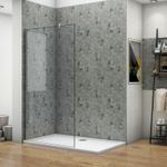 Walk in Wet Room Shower Enclosure Screen Panel Easy Clean Glass Cubicle and Tray
