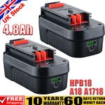 2PACKS 18V 4800mAh Ni-MH Battery BDSC15 for A1718 A18 HPB18 HPB18-OPE Firestorm