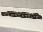 19" 1U Jackfield Audio Panel 2 rows x 24 M&M Brass Jacks Mono Pitch Rackmount