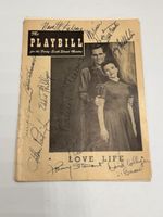 1948 FORTY-SIXTH STREET THEATRE PLAYBILL - LOVE LIFE NANETTE FABRAY Cast Signed