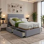 Divan Adjustable Electric Mobility Bed with Storage Drawers and Mattress