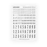 Black Old English Numbers Waterslide Nail Decals -  Long Short Miniature Decals