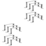 12Pcs Stainless Steel U Bracket Pipe Clamps Durable Pipe Support Base Silver