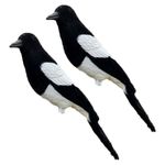 Magpie Flocked Full Body x2 Decoy Ideal for use with Larsen Trap Decoying