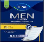 60 x TENA Men Level 2 Active Fit Absorbent Protector Pads For Men 3 x Pks 20