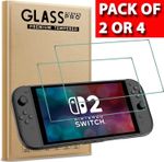 Gorilla Tempered Glass Screen Protector for Nintendo switch 2 - 2 or 4 Pack