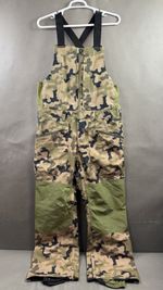 Burton Ski Bibs Mens XL Brown Vinh Long Camo Gore Flawed Read Description