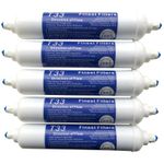 5 x In Line Fridge Water Filters Compatible with Samsung, Daewoo, LG etc