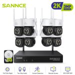 SANNCE 3MP Wireless CCTV Security System Wifi IP Camera Two Way Audio 10CH NVR 