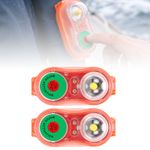 2PCS Water Activated Rescue Light Life Jacket Indicator Lamp Orange DRYD-B