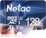 2x Netac 128GB microSDXC Card Class 10 U3 + SD Adapter for Phone/CCTV/Dashcam