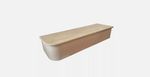 Solid Oak Left Hand Bullnose Stair Tread & Riser Cladding Kit 22x270x1000mm