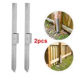 2x Heavy Duty Fence Post Repair Stakes - Repair Kit Damaged Fences Ground Spike