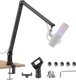 AVEEK Microphone Stand Microphone Boom Arm Adjustable Microphone Stand - BLACK
