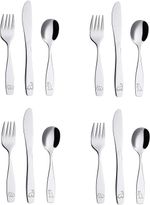 Exzact Children's 12 PCS Stainless Steel Cutlery Set Kids Toddler Baby Dinosaur