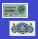 Malta 2 Shilling on 2 Shillings  1918  uk -Reproduktion