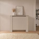 OHS Ribbed Radiator Cover Slatted Engineered Wood Side Board S M L Cabinet Shelf