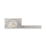 STAINLESS STEEL PROTRACTOR RECTANGULAR HEAD 0-180° GRADUATIONS RDGTOOLS