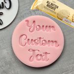 Cupcake Stamp "Custom Text", Personalised embossers fondant / cookie Stamp icing