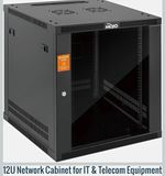 Tecmojo 12U 600mm Depth Wall Mount Server Cabinet, Lockable IT Network Rack
