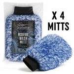 Microfibre Wash Mitt X 4 Luxury Car Washing Detailing Cleaning Pure Definition