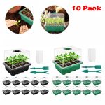 10 Pack Plant Seed Starter Trays Set Germination Kit Mini Greenhouse Seedling