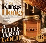 King's Honey Raw Filtered Natural Honey Jar 340g UK Pantry 1 Pack