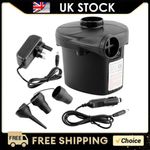 ELECTRIC AIR PUMP INFLATOR FOR INFLATABLES CAMPING BED MATTRESS SWIMMING POOL