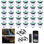 31mm WIFI Plinth Decking Lights RGBW+IC LED Round Light Garden Deck Kitchen Yard