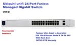 Ubiquiti unifi 24Port Fanless Gigabit Switch USW-24 With Touchscreen 3MTHS RTB