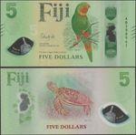 FIJI P125 B534a 5 DOLLARS 2026 POLYMER  Parrot @ Ebanknoteshop