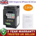 2.2KW 220V Single to 3 Phase Motor Inverter Drive VFD Frequency Speed Controller