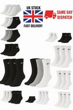 MENS/WOMENS NIKE SOCKS 3/6/9/12 PAIRS PACK - CREW SPORTS