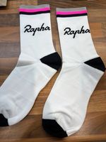Pair  Rapha Logo Cycling Socks Large White UK 9-10 — EU 44-46