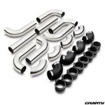 2.5" 63mm UNIVERSAL ALLOY CUSTOM FRONT MOUNT INTERCOOLER FMIC HARD PIPES KIT