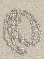925 Sterling Silver Coffee Bean Puffed Mariner Link Chain 23" Necklace