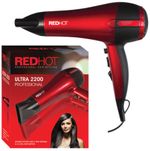 2200W Red Hot Professional Style Hair Dryer Concentrator Nozzle Blower Pro Salon