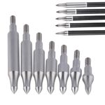 6/12PK Archery Target Arrowheads 75-300gr Field Points Arrow Steel Tips Shooting
