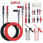 24x Multimeter Test Leads Kit Probe Banana Plug Alligator Clip for Fluke Meter
