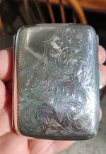 Antique Robert Pringle & Sons Solid Silver Cigarette Case- No Monogram. 45 Grams