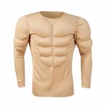 Muscle Shirt Costume Flesh-Tone Muscle Suit Costume Adult for Halloween, Cosplay