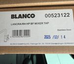 Blanco Lanora Brushed Stainless Steel Finish Single Lever Kitchen Tap - 523122