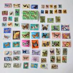Butterfy Postage Stamp Lot 80s Authentic - Art Crafts Scrapbooking Butterflies 