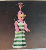 CARLOTTA VINTAGE CARNIVAL COSTUME DRESS SIZE 2 CASARINI 1985 RAI POMPEO