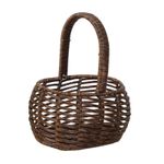Rattan Handwoven Portable Basket - Reusable Shopping Grocery Storage Basket